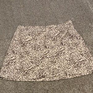 Free People Tan and Cream Mini Skirt